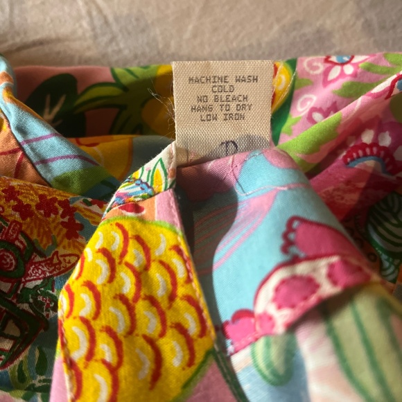 vintage Palm Key tropical print blouse or lightweight jacket, size Small - Picture 7 of 7